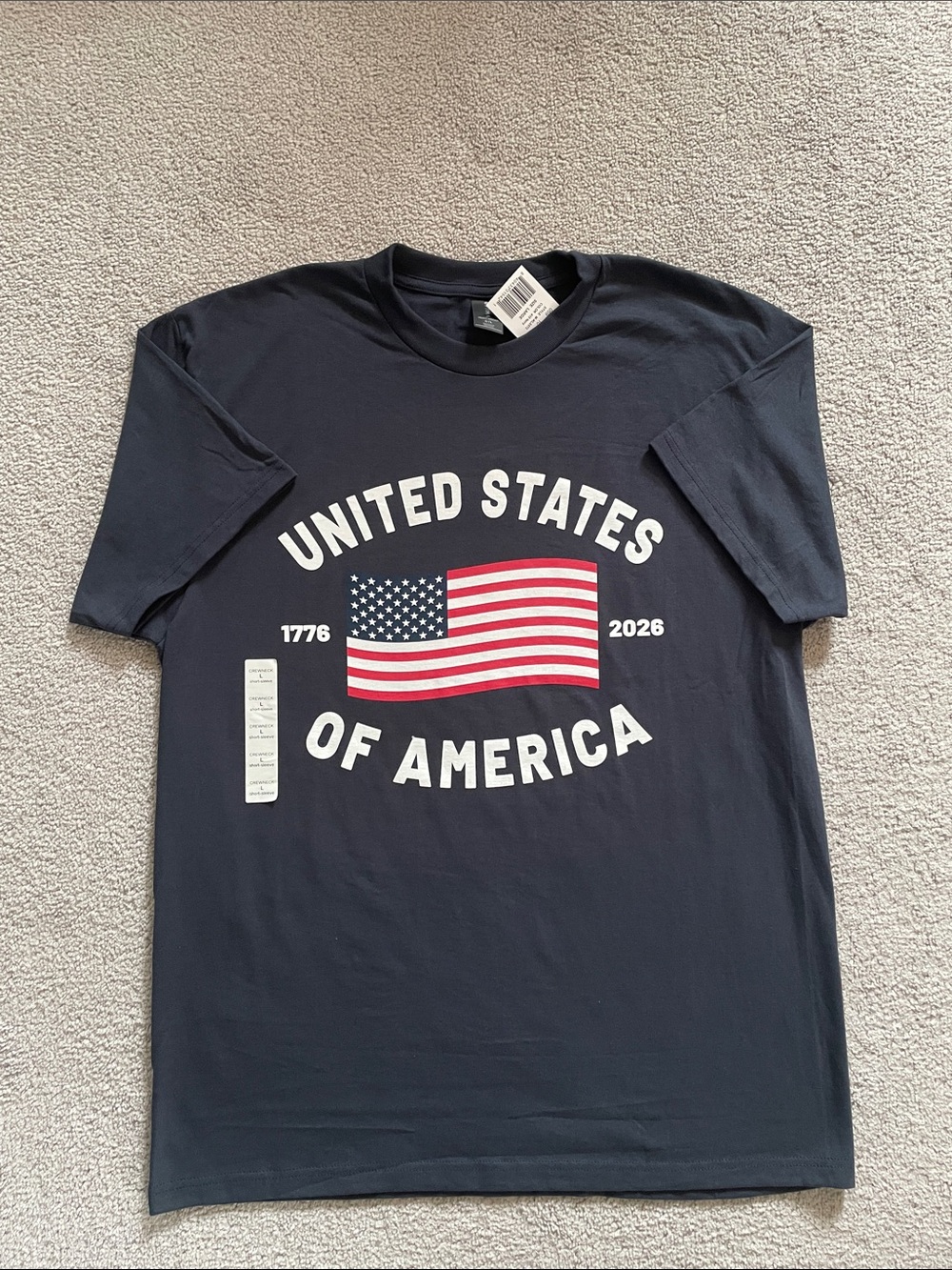 NWT United States of America 250th Anniversary Tee Navy - 1776-2026 - Mens Large